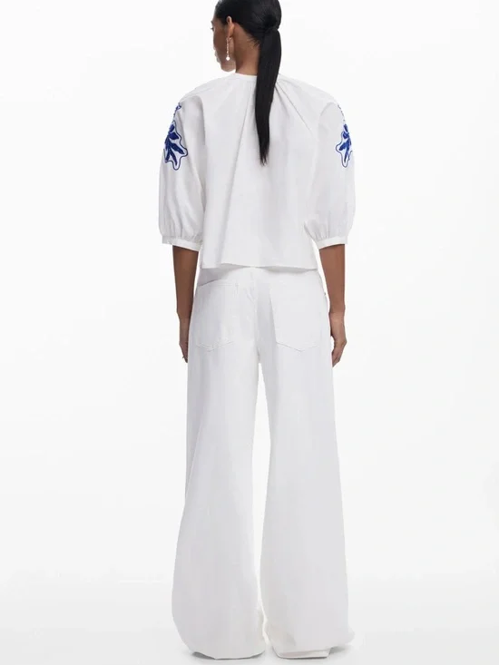 DESIGUAL Wide Leg Jeans EU 36/ US 4 - Picture 2 of 15